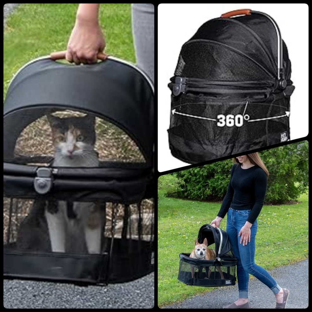 Pet Carrier & Car Seat Small Pets. NWOT Portable lightweight push button entry